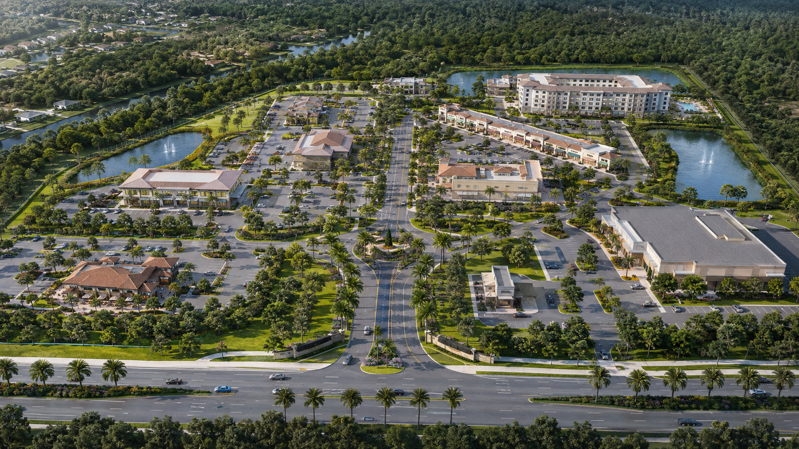 Conceptual aerial master plan rendering